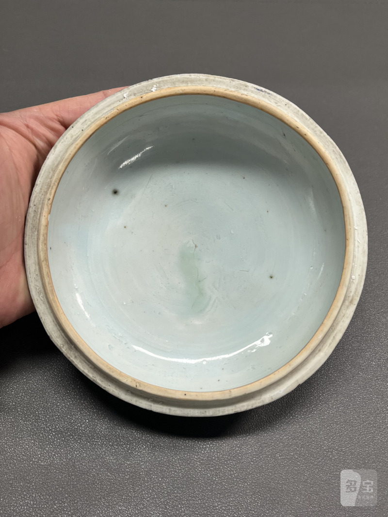 明万历  青花“飞黄腾达”印盒 - 图10